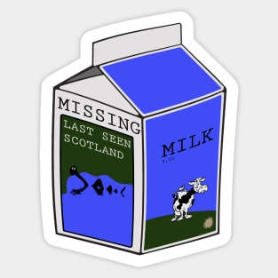 Missing - Missing Search ad Nessie - last seen in Scotland Sticker